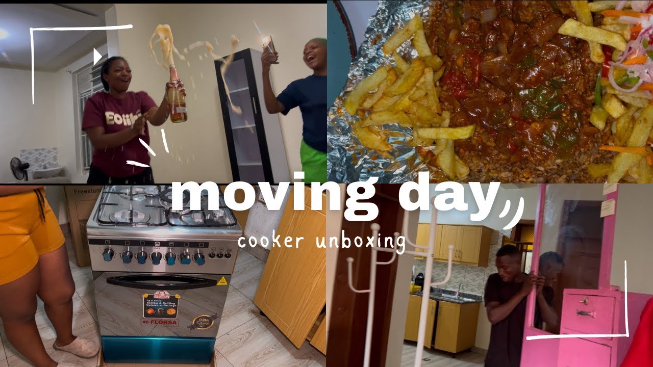 Moving day: umunsi wo kwimuka, uko wapanga ibintu neza ntibimeneka🥳 first meal 😋