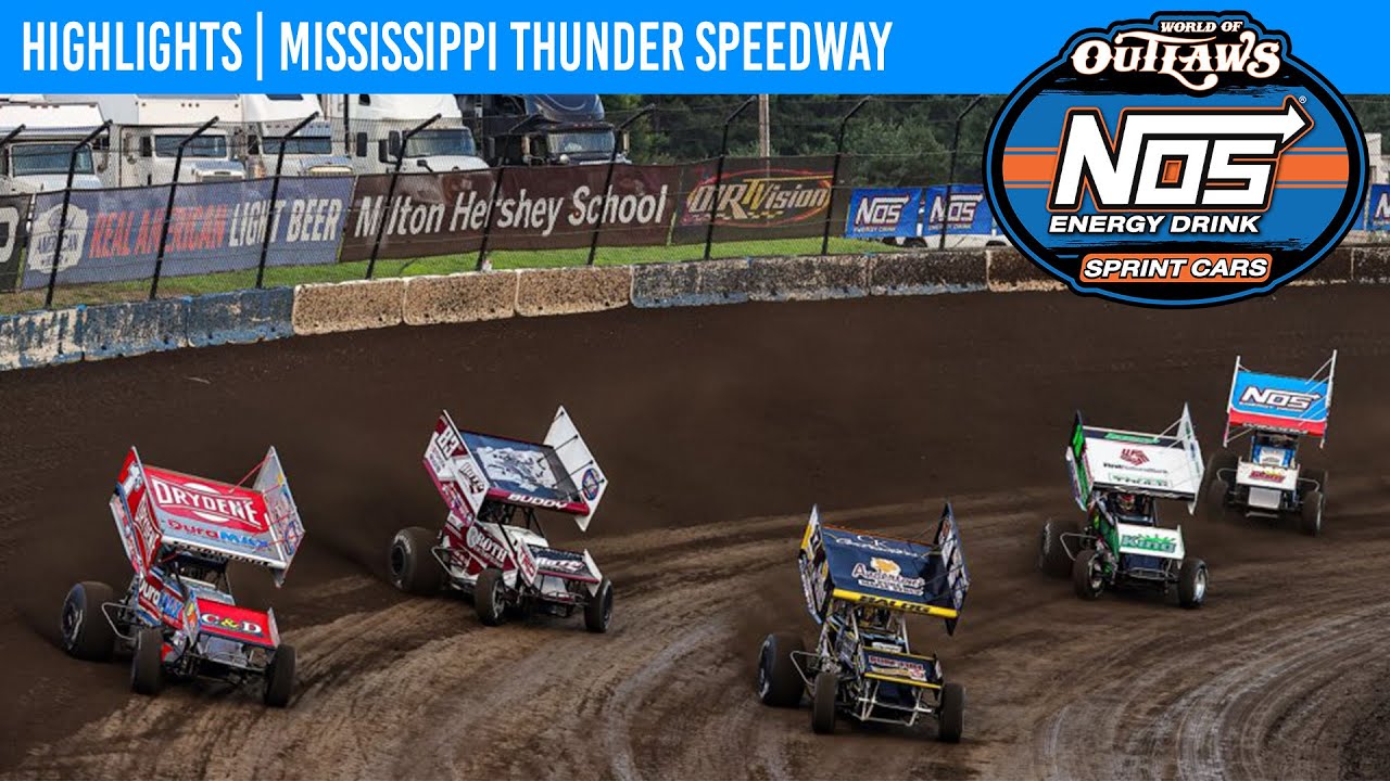World of Outlaws NOS Energy Sprint Cars | Mississippi Thunder Speedway | Aug. 19, 2025 | HIGHLIGHTS