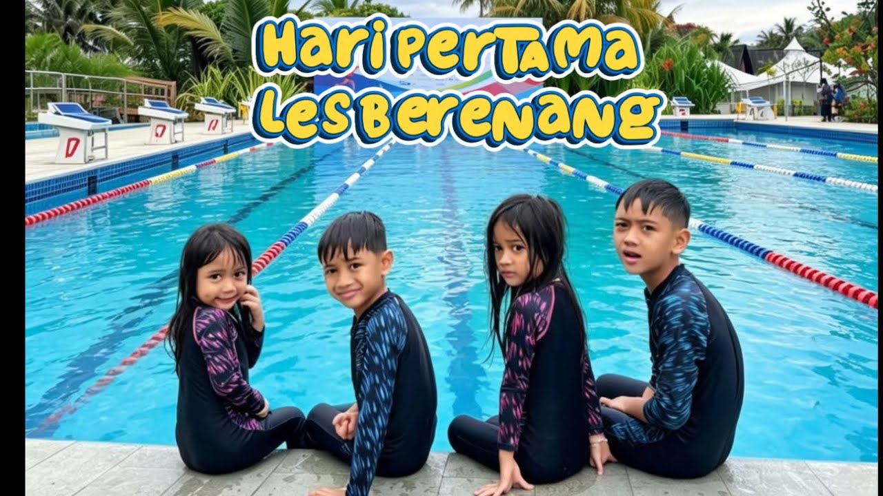 NEMENIN ABANG REYNAN DAN SIKEMBAR LES RENANG!! ALHAMDULILLAH CUACANYA CERAH