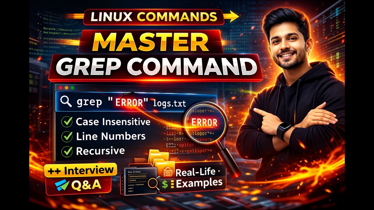 Master GREP Command in 15 Minutes with Real Examples🔥| Linux grep Tutorial for DevOps & Interviews