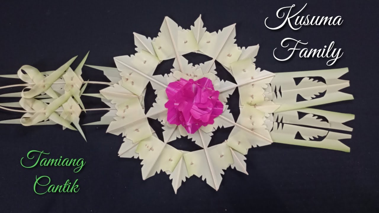Cara membuat tamiang cantik irit janur #tamiang #kuningan #cantik