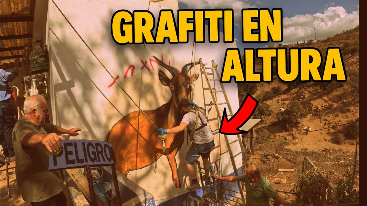 GRAFITI al LÍMITE del PRECIPICIO | HOMENAJE a las CABRAS de Málaga 🧗‍♂️