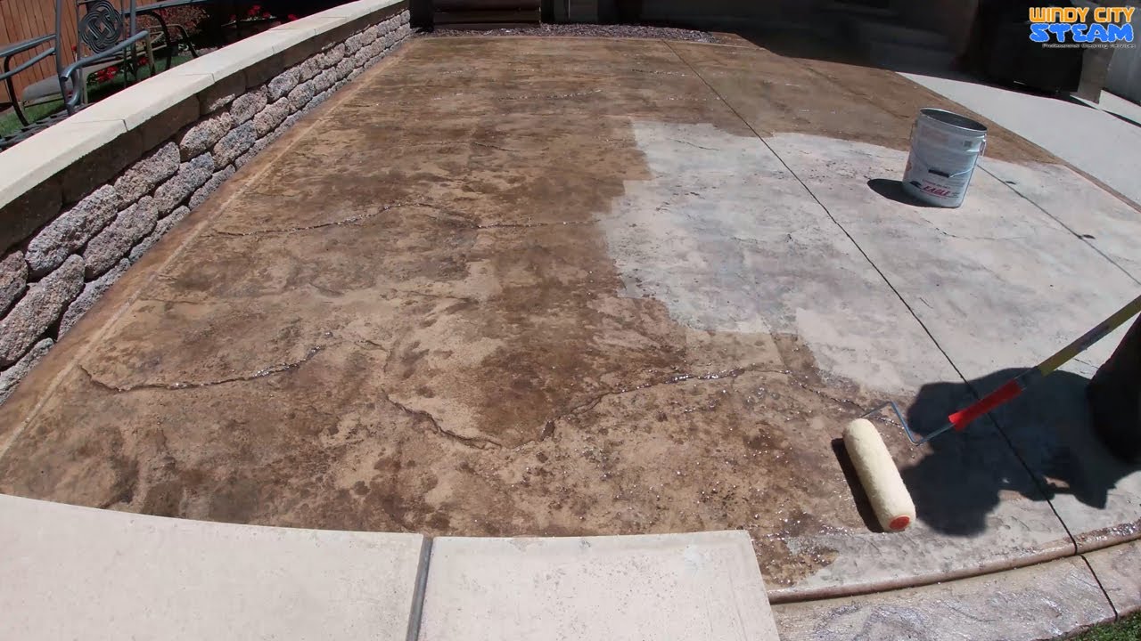 Sealing Stamped Concrete Can Restore Your Patio! Cleaning & Sealing Stamped Concrete Patio