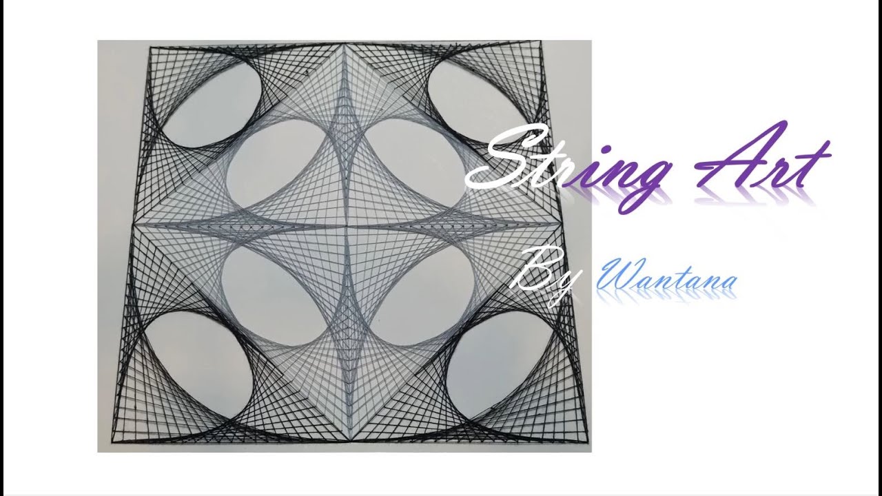 DIY String art 10 | ศิลปจากเส้นด้าย | รูปทรงพื้นฐาน #stringart  #diy #string #art