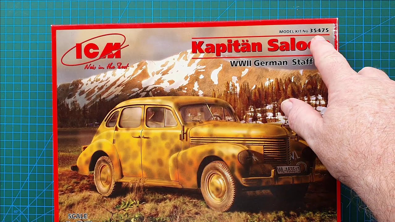 ICM 1/35  Kapitan Saloon (WWII German Staff Car) - Kit Review