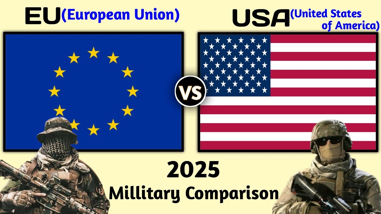 EU vs USA Millitary Power Comparison 2025| European Union vs USA Millitary Power 2025| US vs Europe