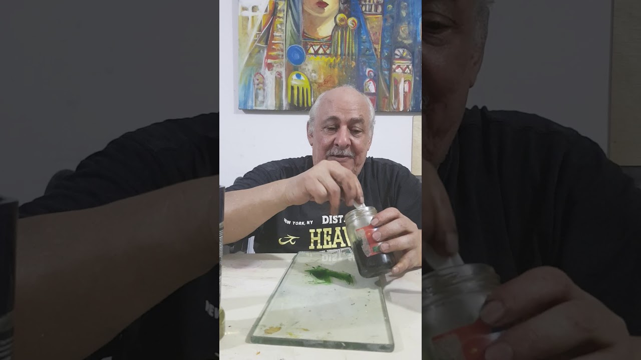 تركيب الوان الرسم على الزجاج