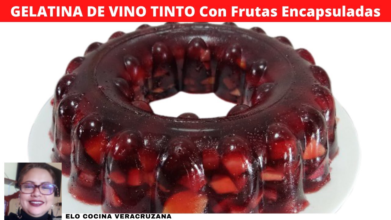 GELATINA DE VINO TINTO Con Frutas Encapsuladas
