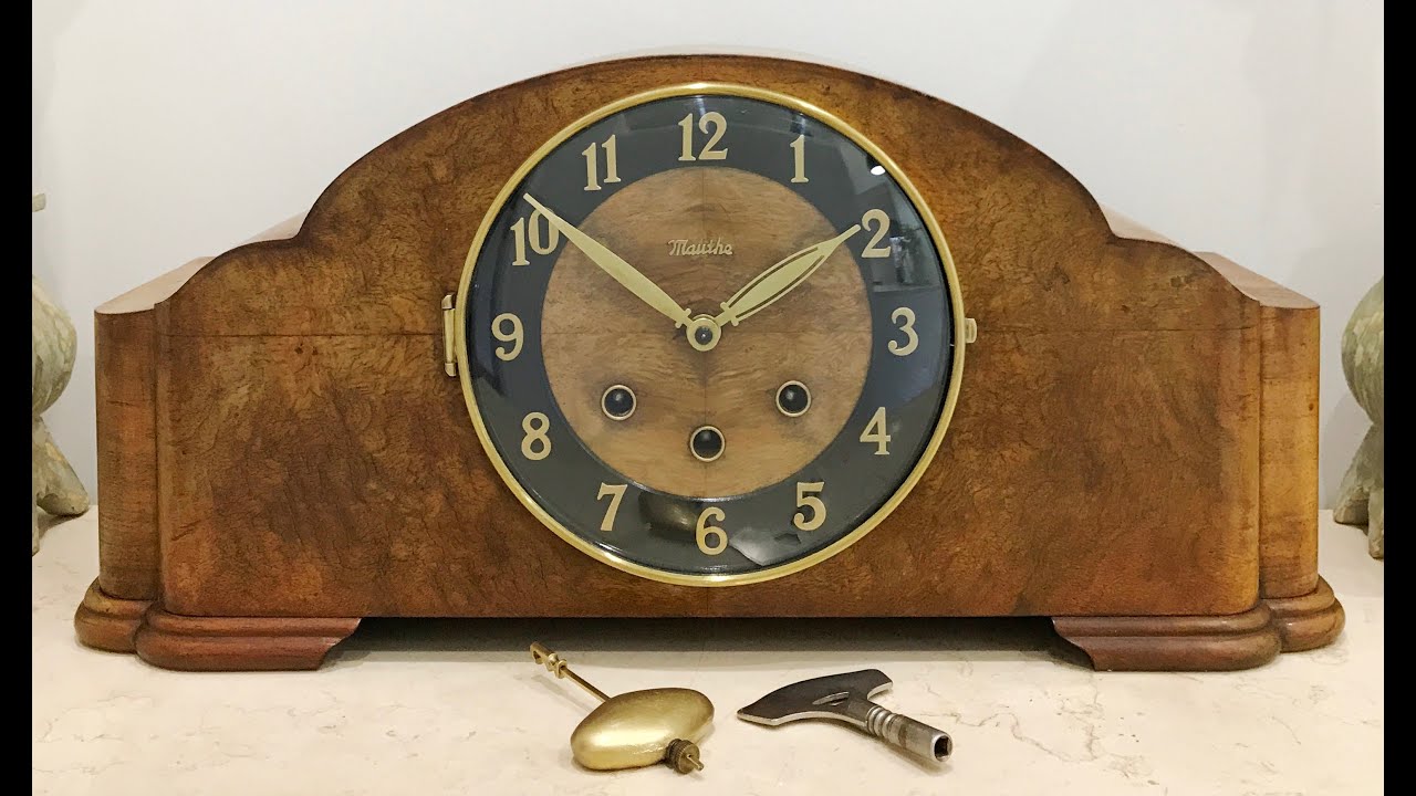Vintage MAUTHE Westminster Chime Mantel Clock | Item# 1719  - Adelaide Clocks