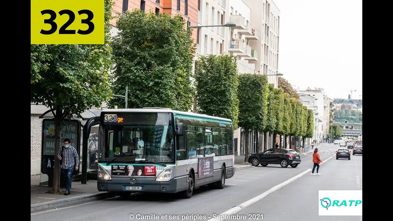 RATP   Timelapse ligne 323   Ivry Gambetta   Issy Val de Seine   Chatillon Montrouge