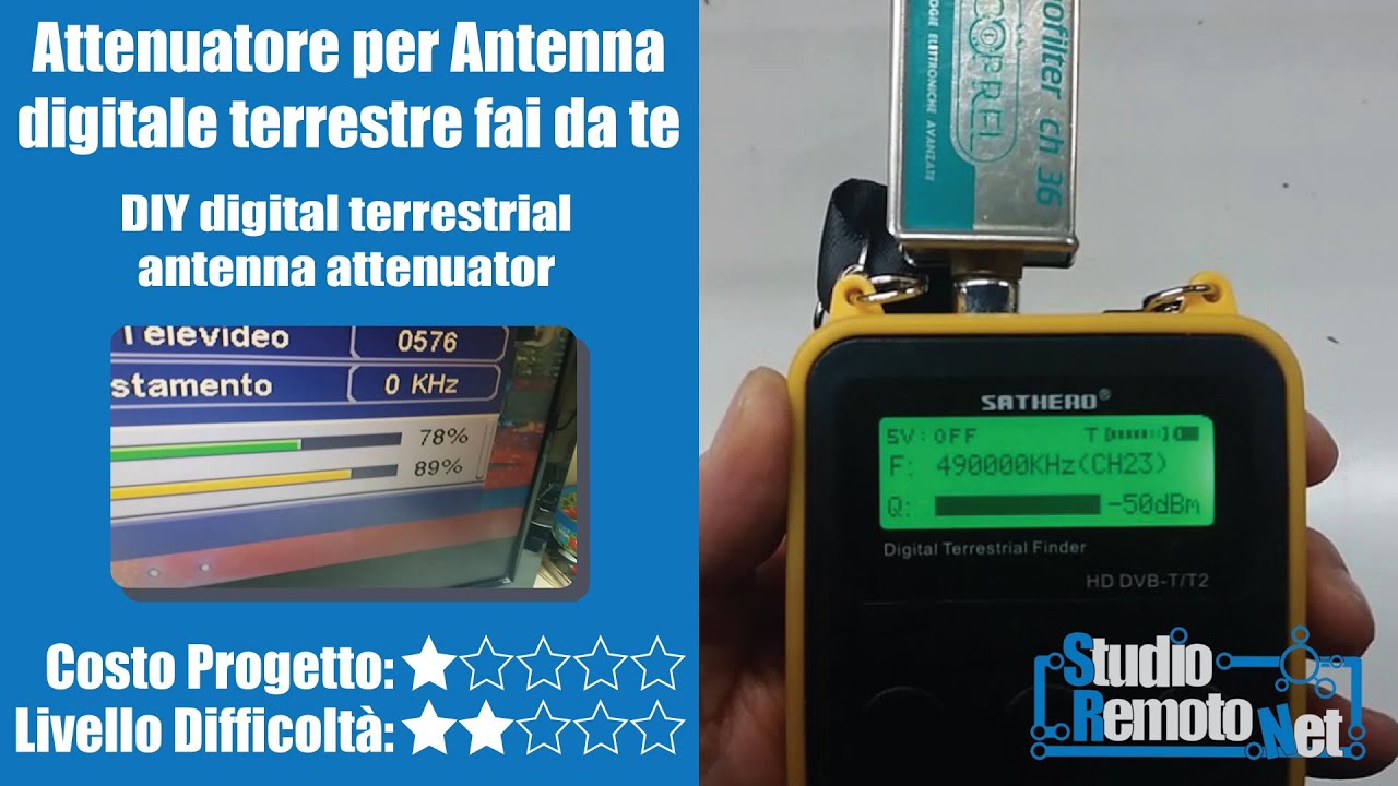 Attenuatore Antenna per digitale terrestre fai da te