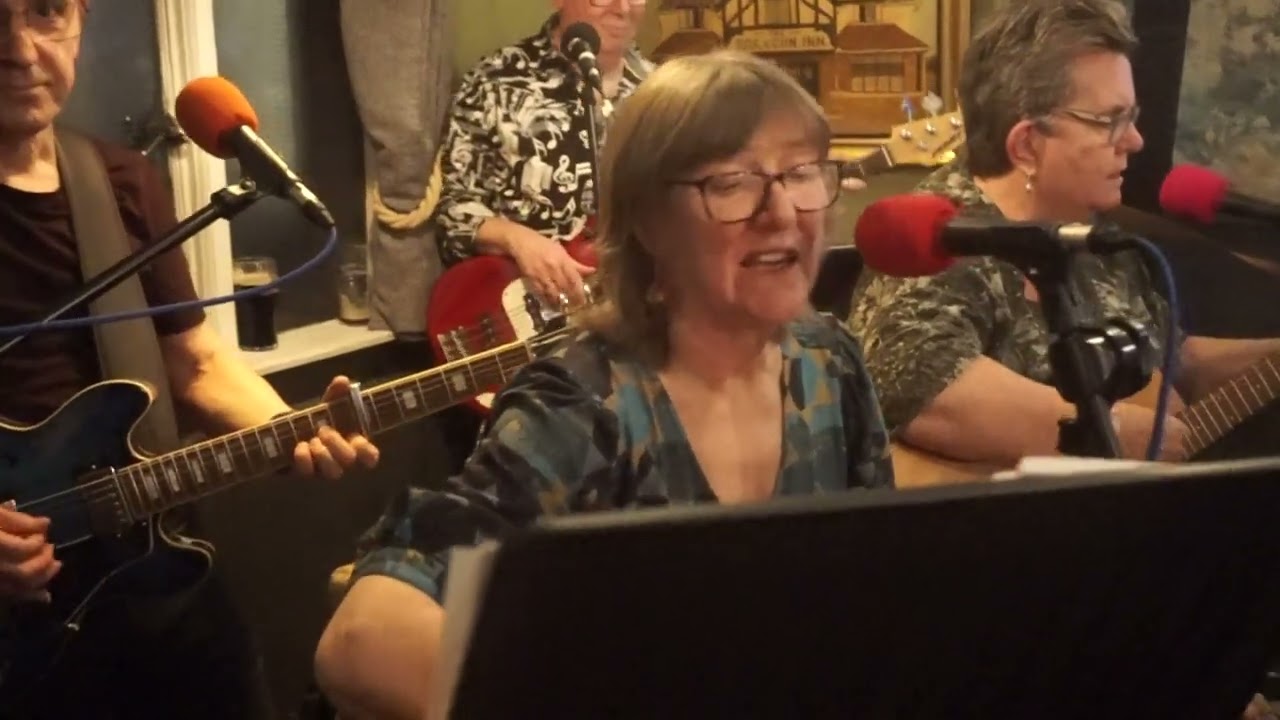 The Swivellers sing Marguerita Time by Status Quo in the Dog and Gun Inn Aughton Lancs