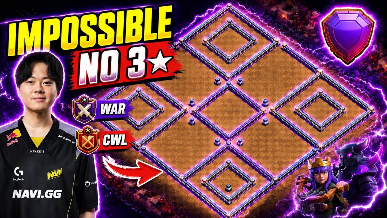 🔥 IMPOSSIBLE TH18 WAR Base! Best Anti 3-Star CWL Base 2026