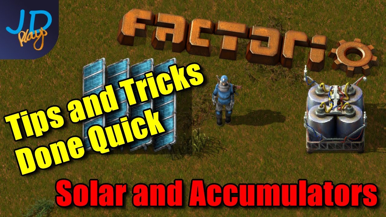 Factorio Solar and Accumulators ⚙️ From Hand Building to Blueprinting ⚙️ Tips and Tricks Done Quick