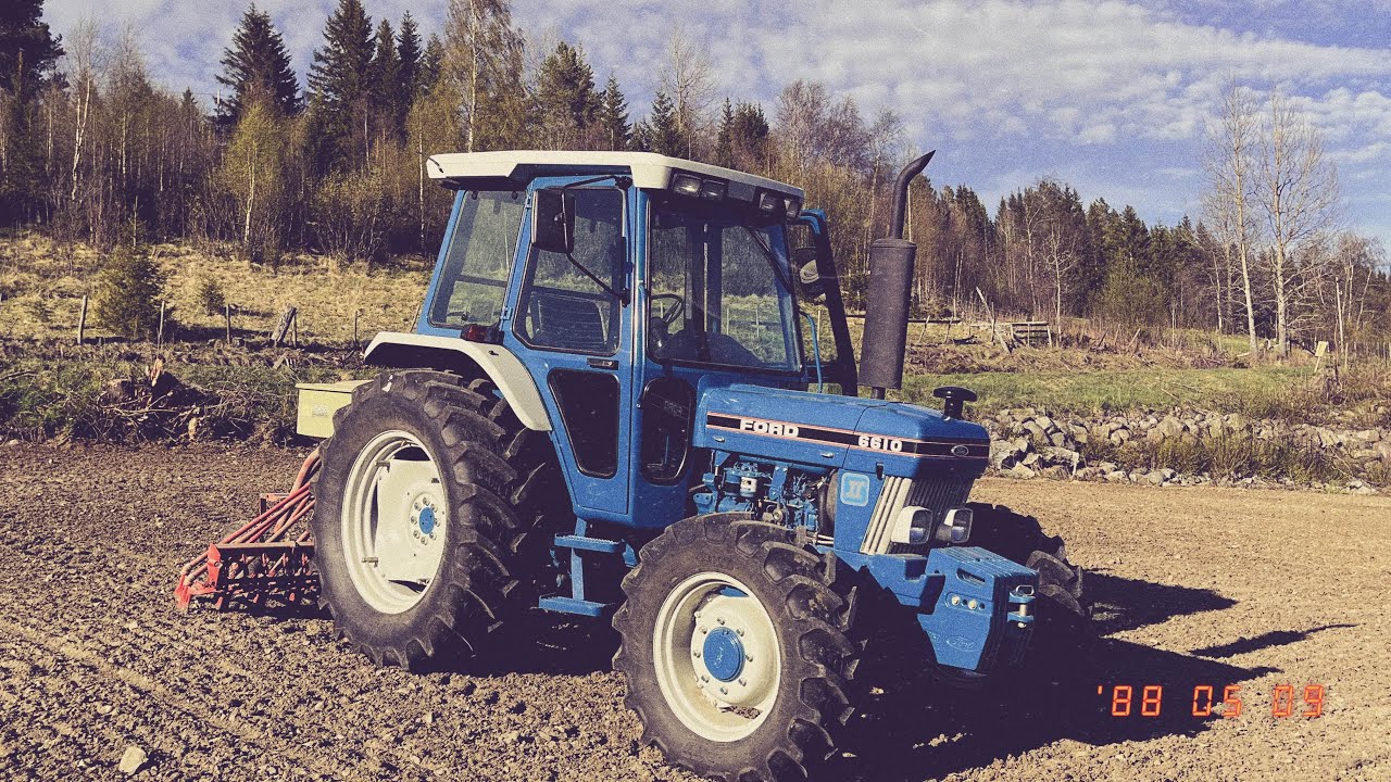 Ford 6610 seeding barley for silage, Norway 2025