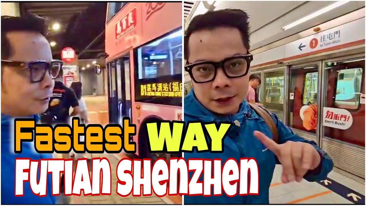 FASTEST WAY from HONG KONG TO FUTIAN SHENZHEN via MTR & BUS ( BLACK RAIN TRIP) 