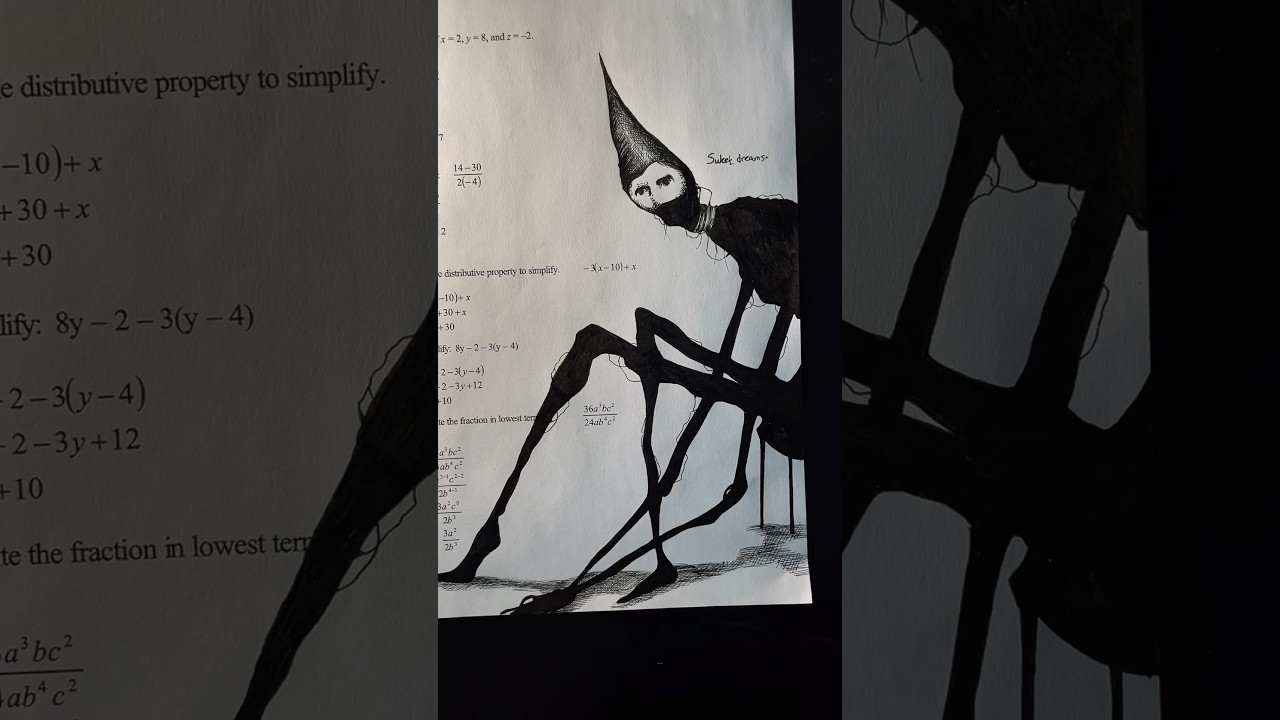 Traumatizing My Math Teacher #art #horror #drawing #virashorts