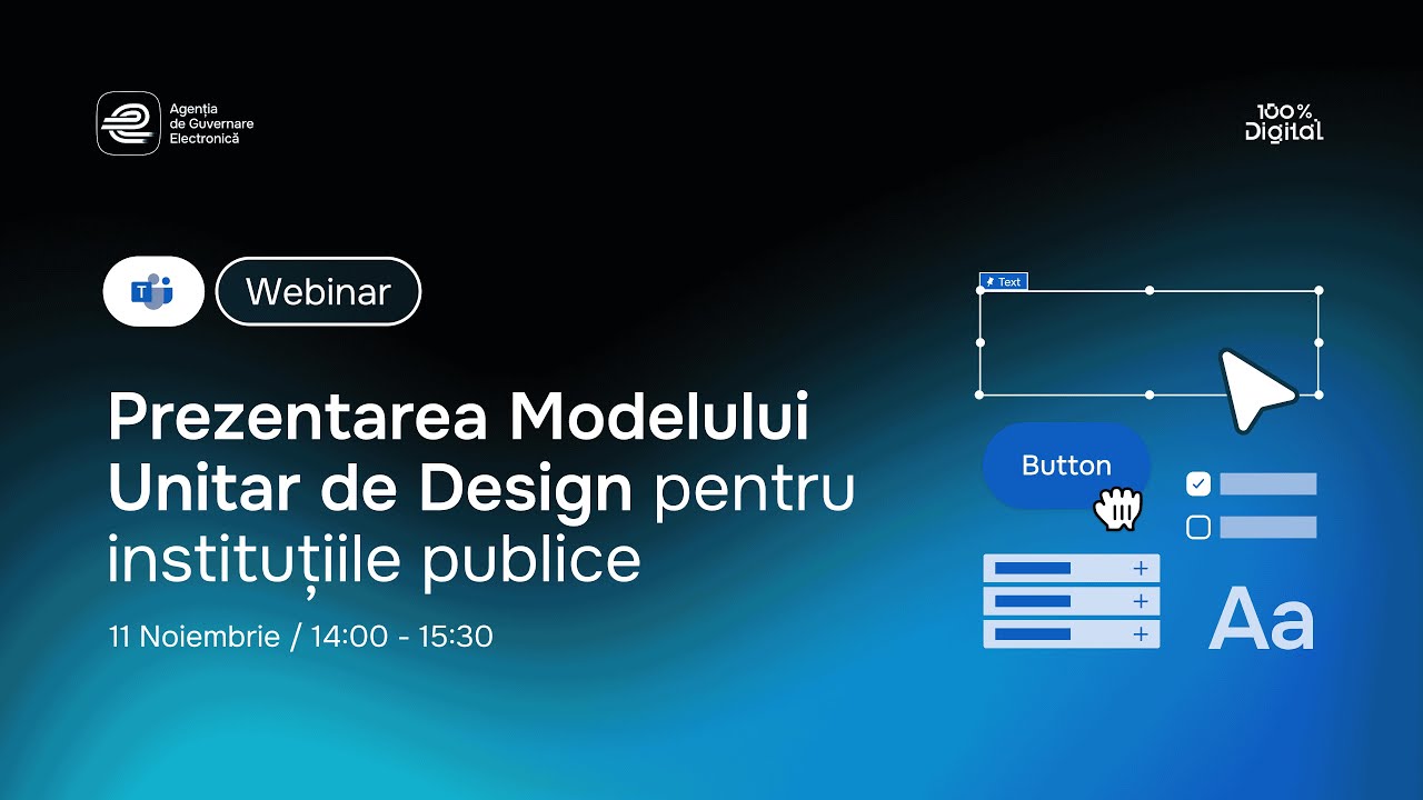 Prezentarea Modelului Unitar de Design pentru instituțiile publice