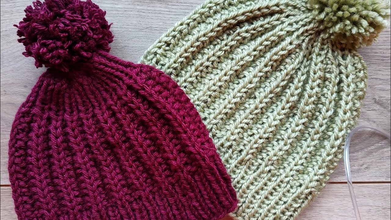 Gorro con agujas circulares