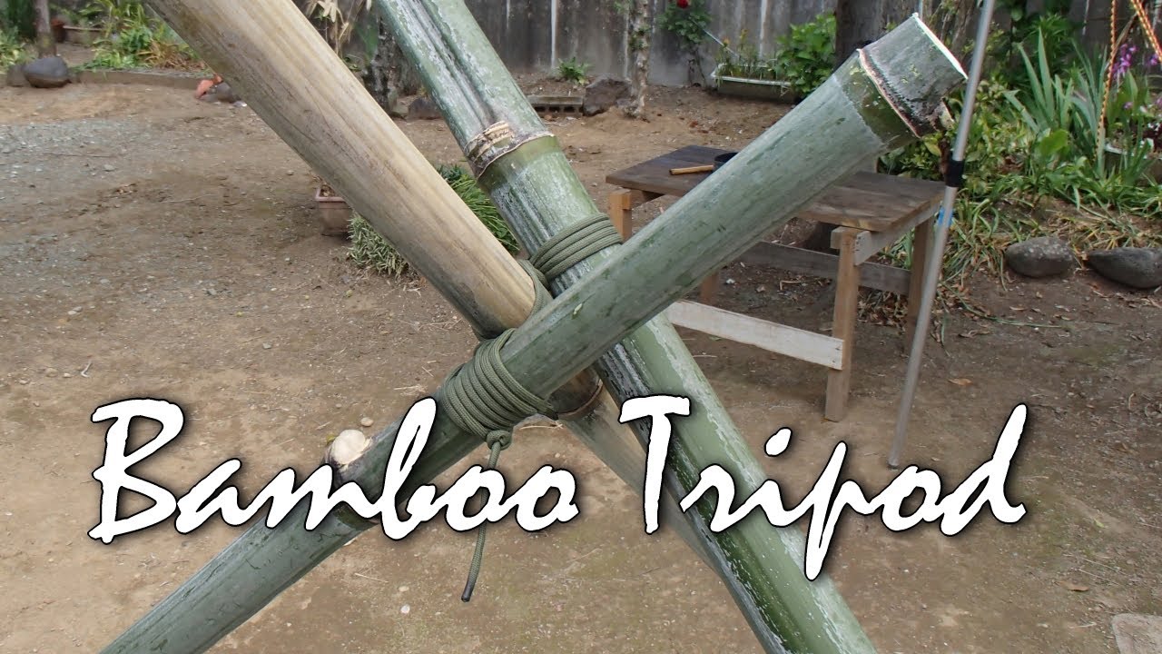 竹トライポッドを作る 三脚 Bamboo Tripod Lash