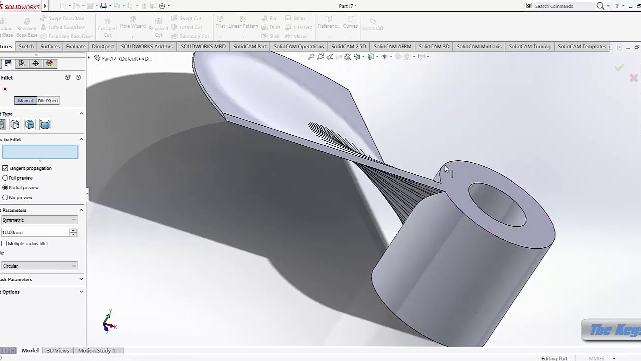 fan blade in solidworks with easy way