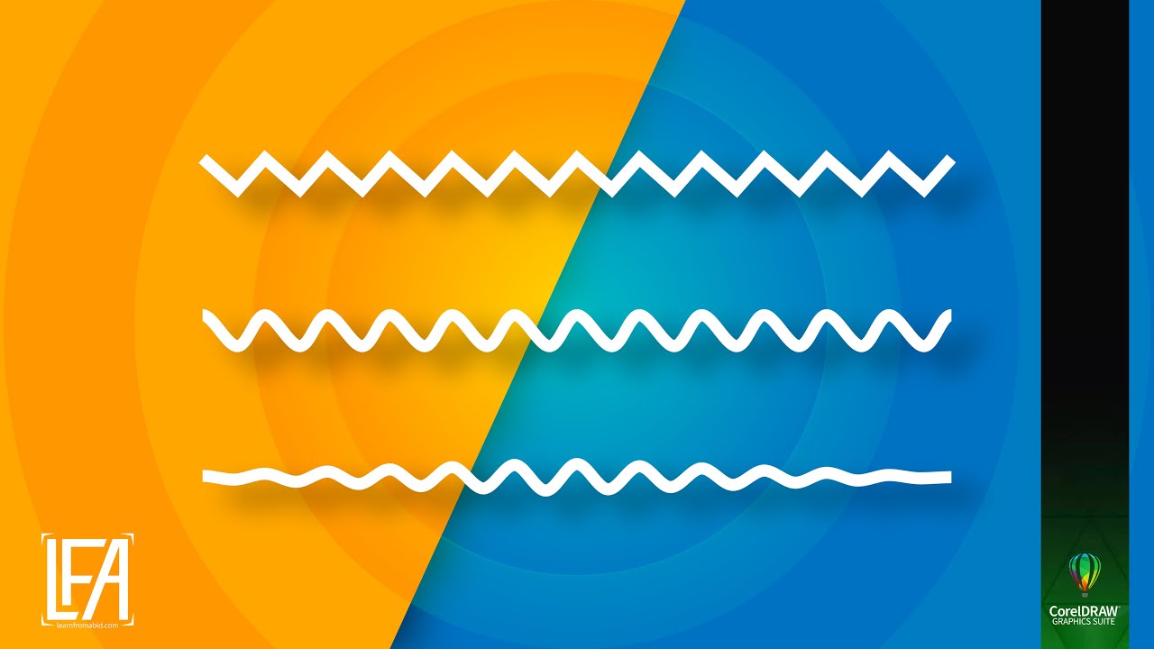 How to Create a Zig Zag and Wave Line in CorelDraw using Distort Tool I Learn from Abid