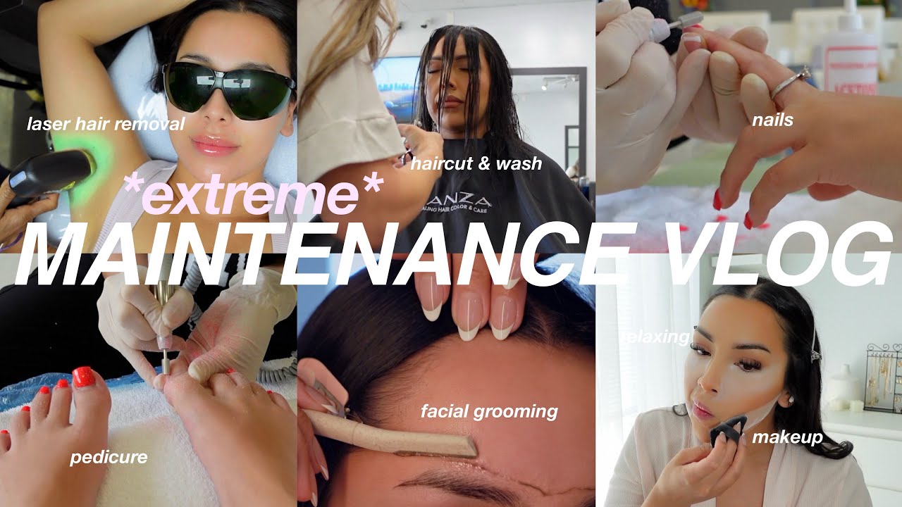 *extreme* BEAUTY MAINTENANCE ROUTINE botox, filler, nails, haircut, go to makeup, self care vlog