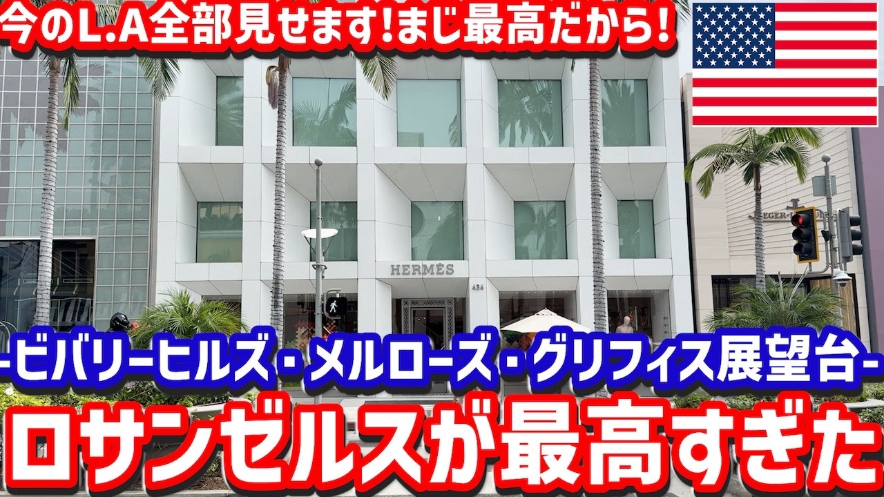 【アメリカ旅行🇺🇸7泊8日✈️】ロサンゼルス徹底解剖♡ビバリーヒルズにメルローズ、グリフィスから絶景お見せします‼️ los angels trip🇺🇸