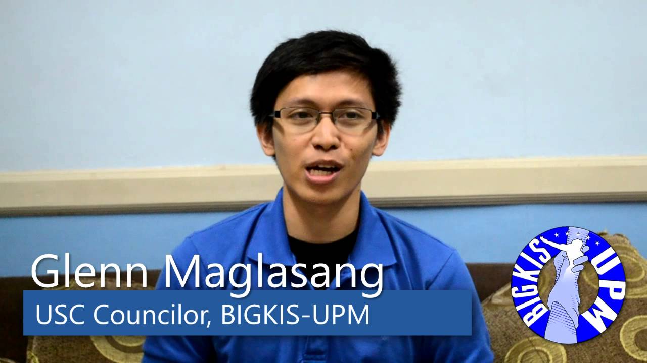UPM ELEKSYON 2013: BIGKIS-UPM USC Councilor Glenn Maglasang