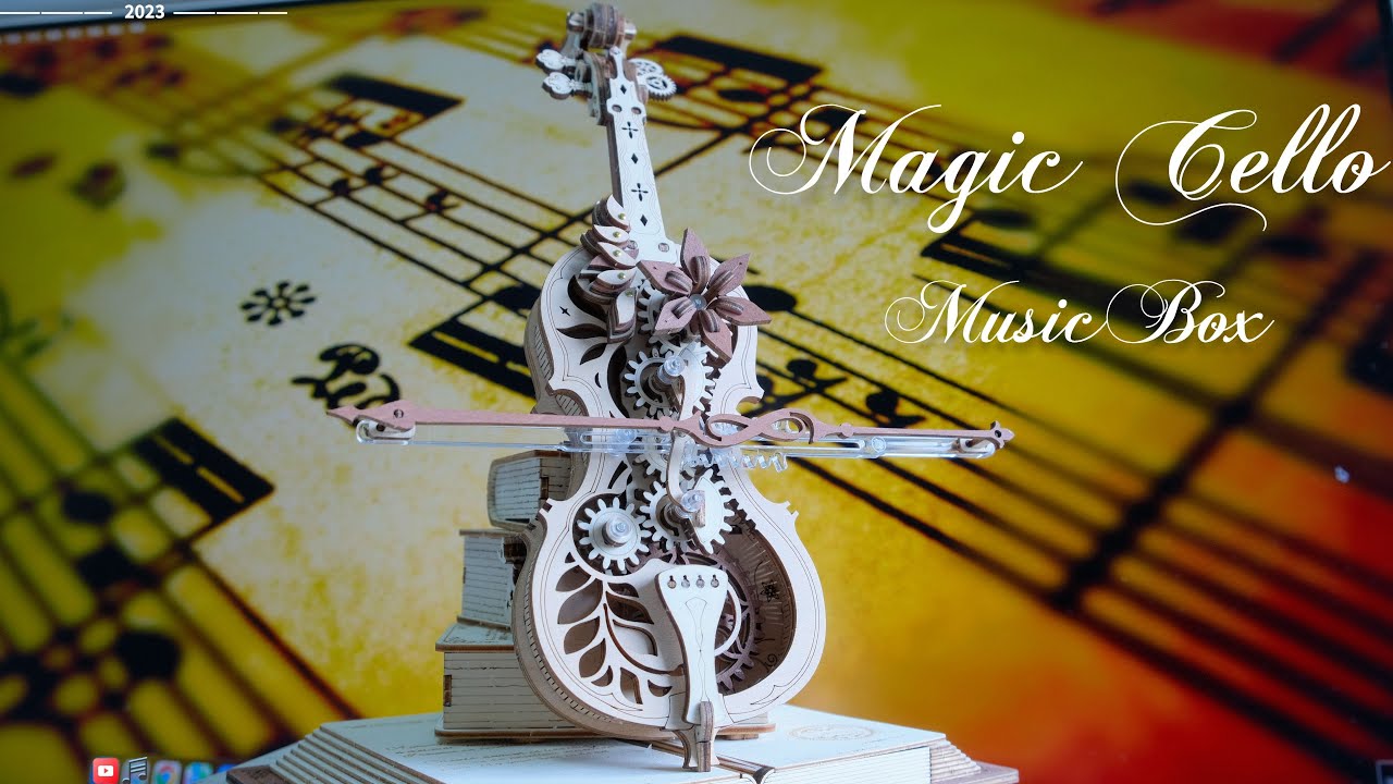 Rokr Magic Cello Music box step by step making #asmr #handmade #diy