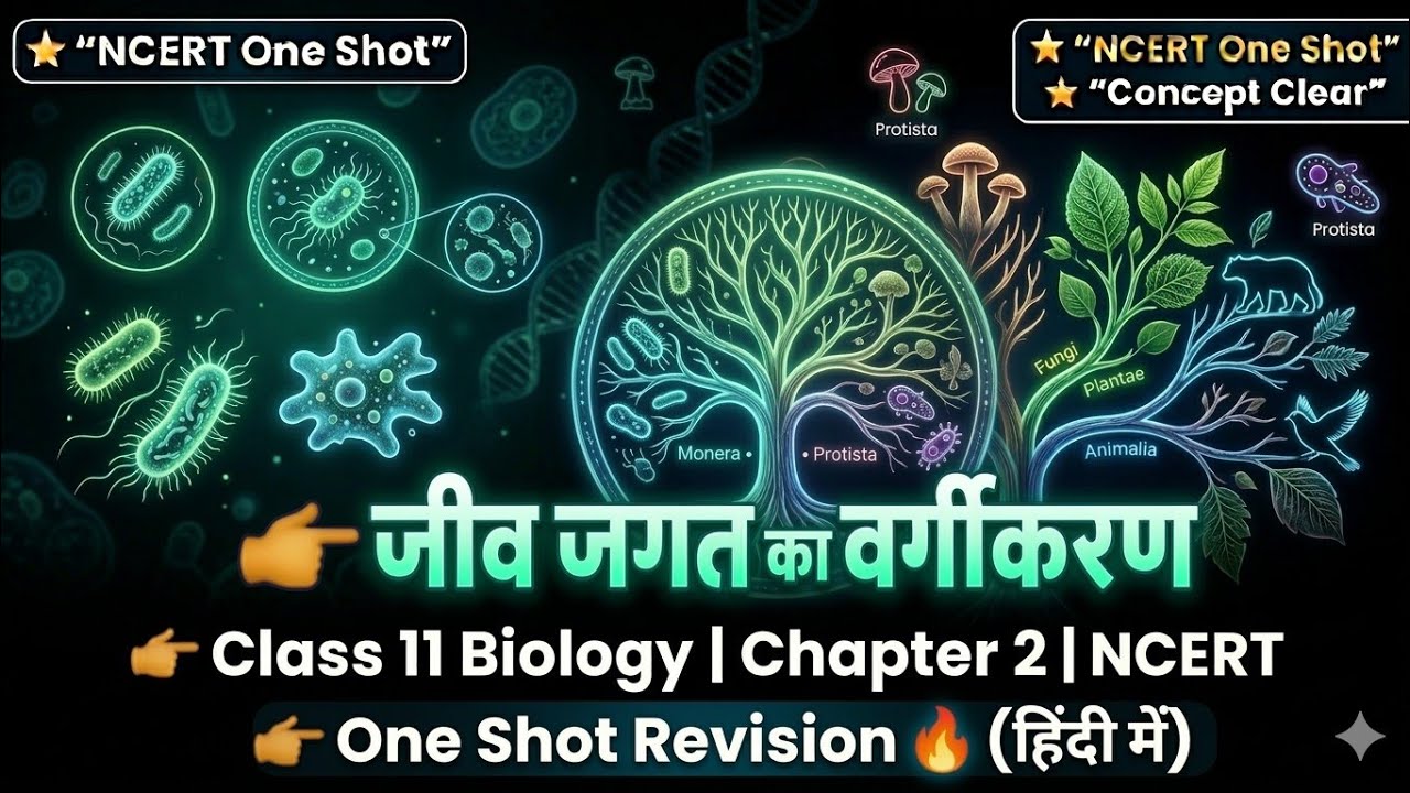 Class 11  Biology Chapter 2 | जीव जगत का वर्गीकरण | NCERT Biology हिंदी में | One Shot Revision