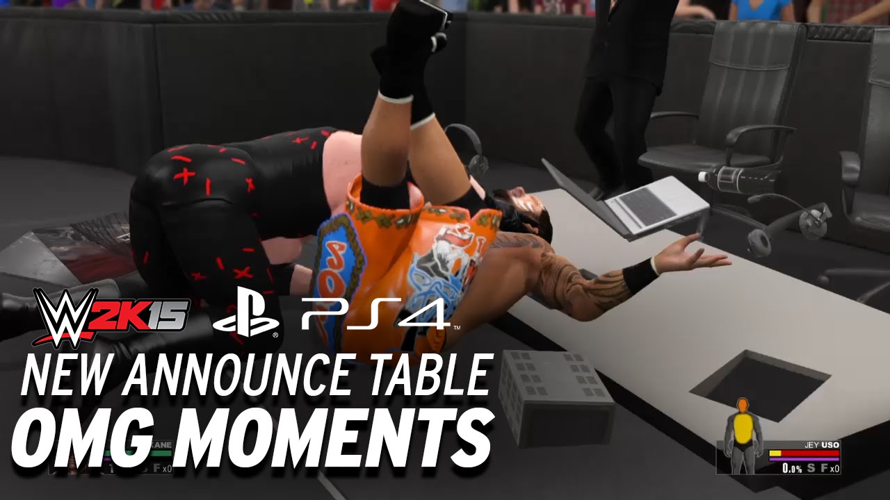 WWE 2K15 PS4 - New Announce Table Omg Moments (Finishers)