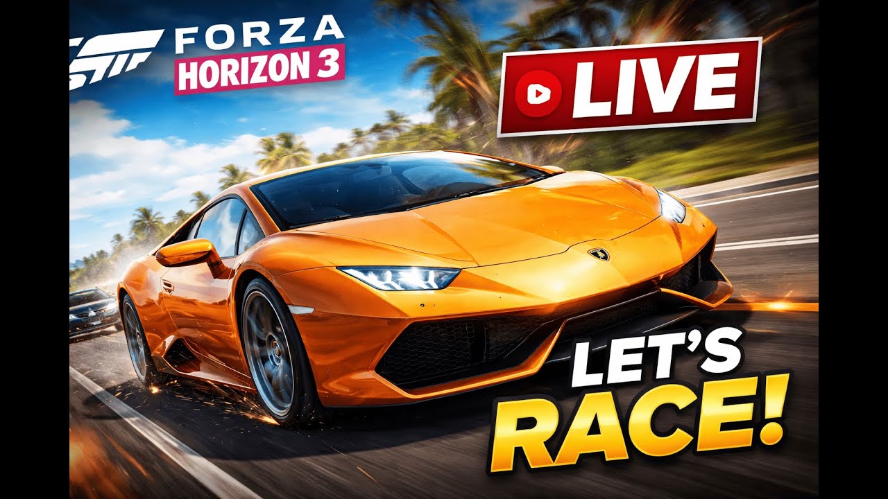 🔥 LIVE NOW – Car Racing #FH3 #ForzaCruise #CarMeet #OpenWorldRacing #gaming