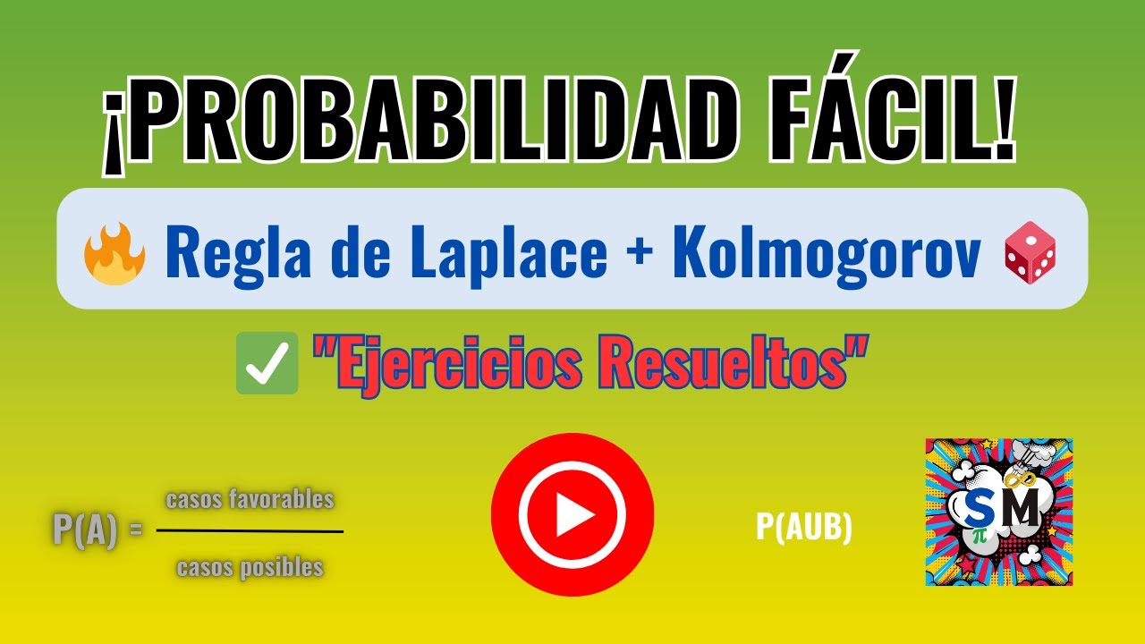 Probabilidad desde CERO: Regla de LAPLACE + Axiomas de KOLMOGOROV | Ejercicios RESUELTOS🎲📊
