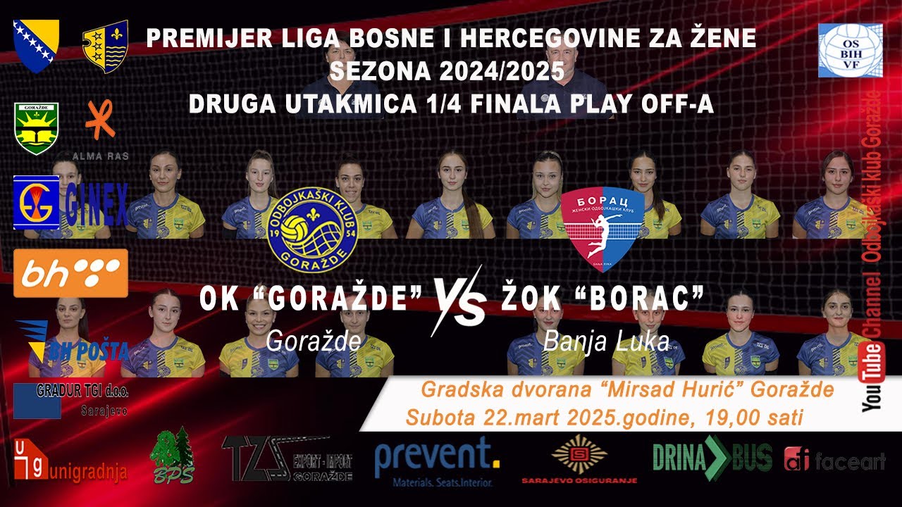 Premijer liga OS BiH za žene: OK Goražde - ŽOK Borac
