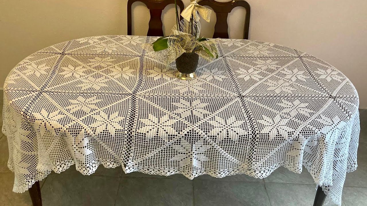Mantel a crochet con flor noche buena paso a paso 🧶