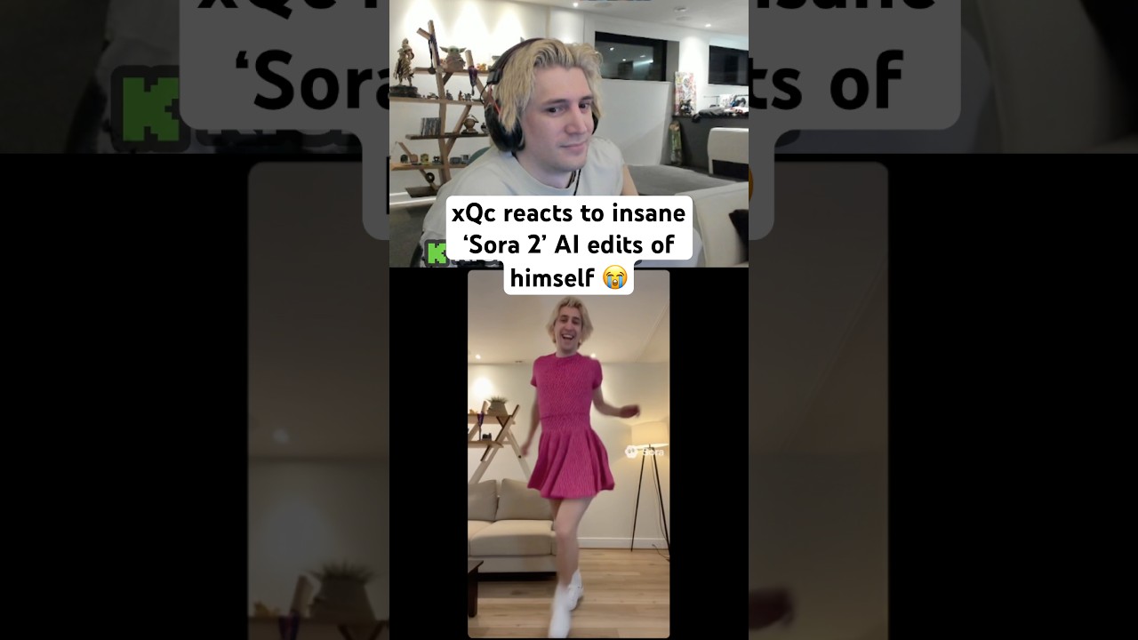 xQc reacts to 'Sora 2' INSANE AI Edits 😭 #xqc #sora #ai