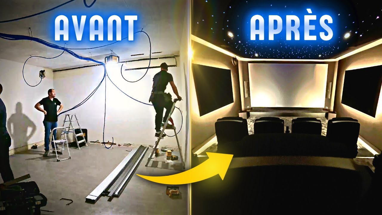 Métamorphose INCROYABLE d'un SOUS-SOL en Cinéma Privé ! 🏠📽️