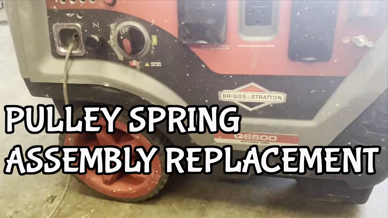 Briggs & Stratton Q6500 Pulley Spring Assembly Replacement