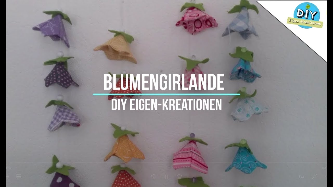 Kette - Girlande aus Blumen nähen