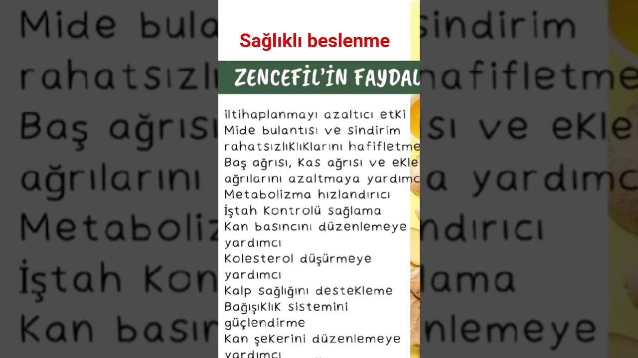 zencefilin faydaları