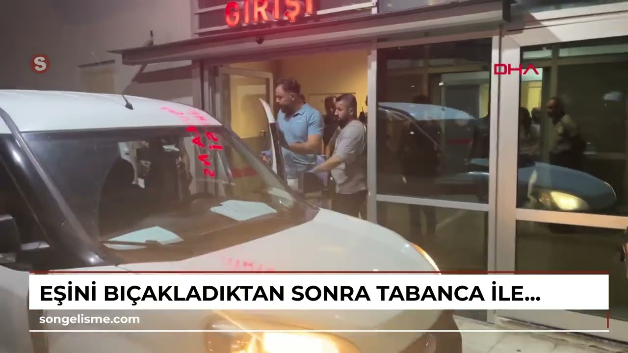 Eşini bıçakladıktan sonra tabanca ile öldürdü, aynı silahla kendisini de yaraladı