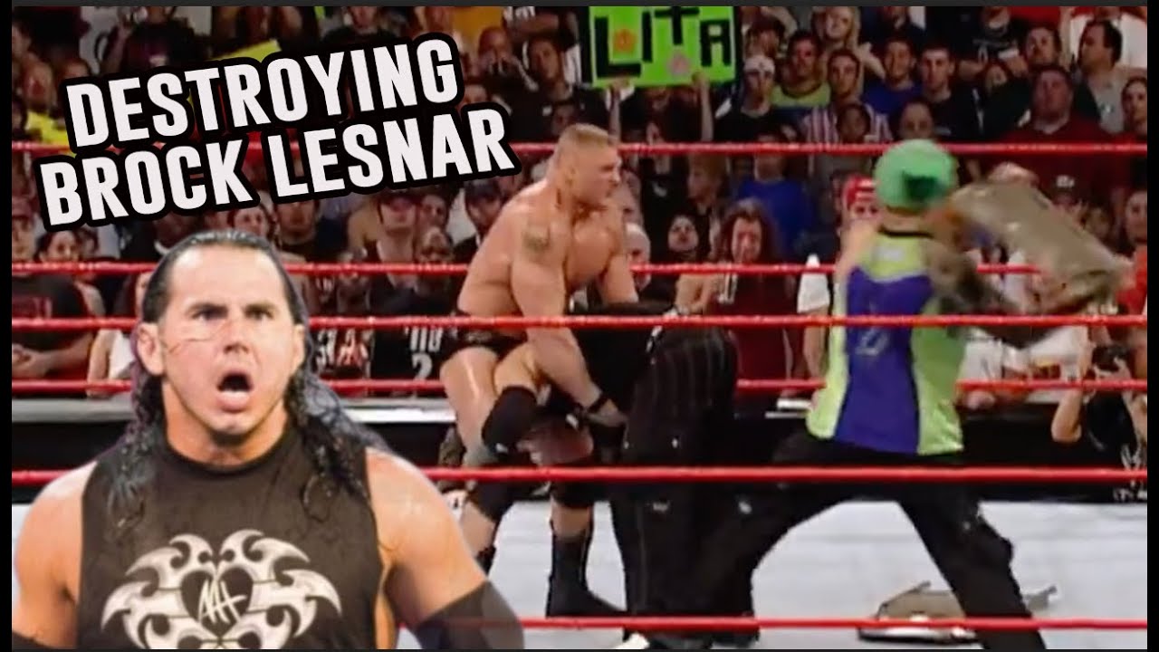 The Hardy Boyz DESTROY Brock Lesnar with chairs
