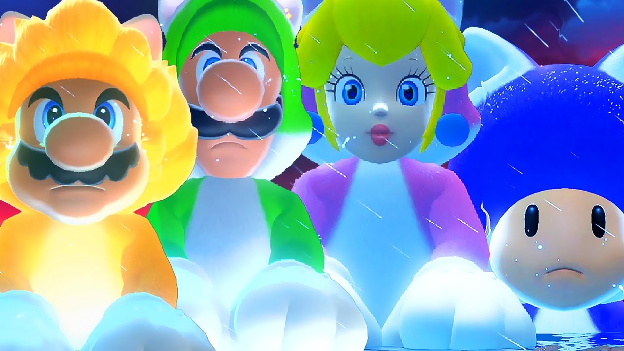 Bowser's Fury: Mario vs Luigi vs Peach vs Toad - Final Boss Battle