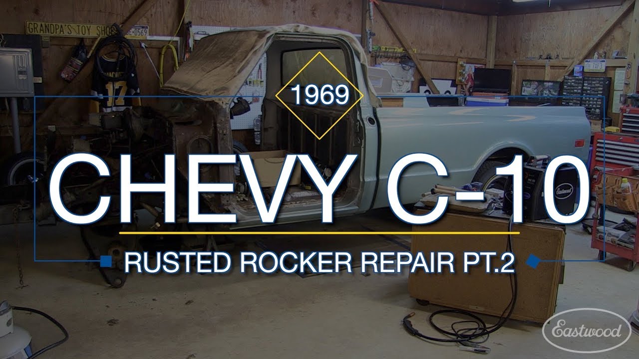 How To Replace Inner & Outer Rocker Panels on C10 Truck Part 2 - Rust Repair with Eastwood
