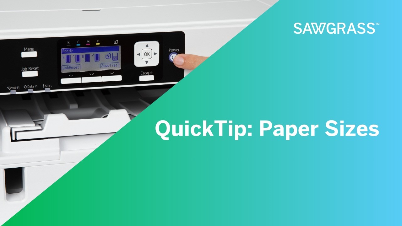 QuickTips Video Paper Sizes