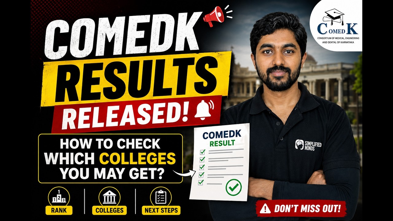 COMEDK- Which Colleges You May Get? Rank vs College ⚡️