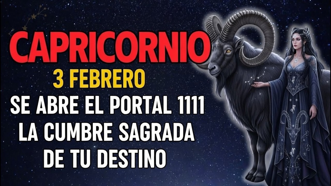 Capricornio, 3 de febrero: Se abre el portal 11:11 | La cumbre sagrada de tu destino