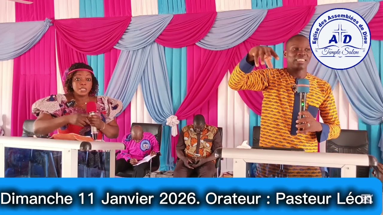 Dimanche 11 Janvier 2026. Orateur : Pasteur