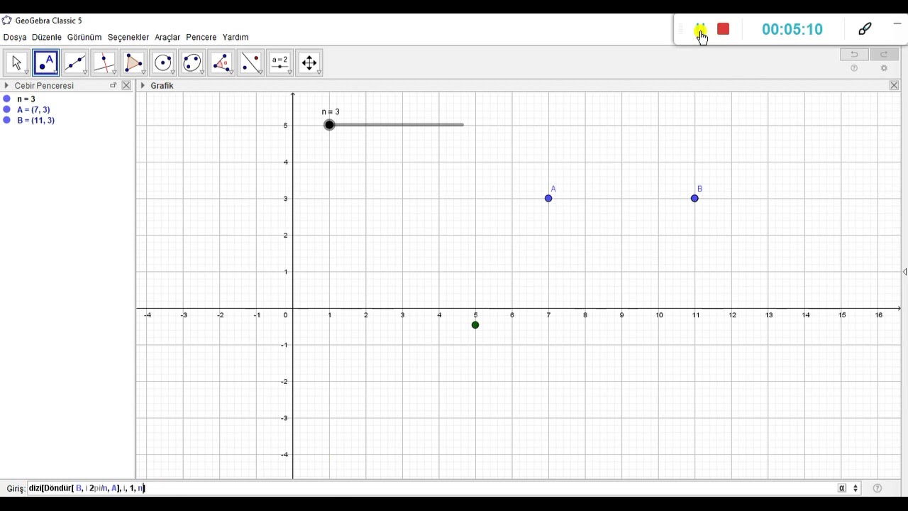 geogebra dizi komutu